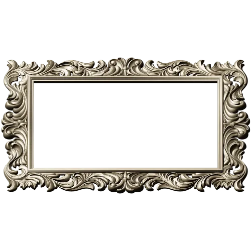 Baroque Acanthus Decorative Frame STL for CNC