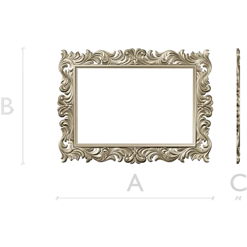 Baroque Acanthus Decorative Frame STL for CNC