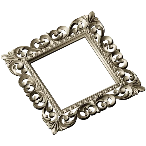 Baroque Square Frame STL for CNC Milling