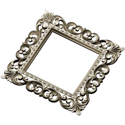 Baroque Square Frame STL for CNC Milling