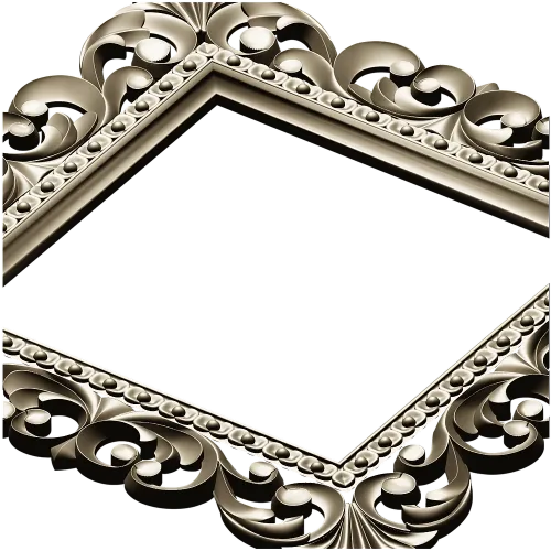 Baroque Square Frame STL for CNC Milling