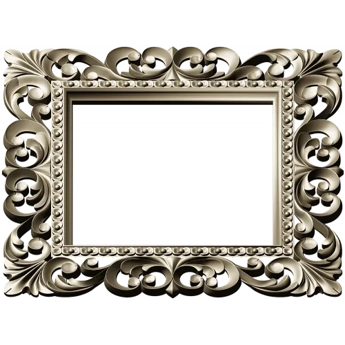 Baroque Square Frame STL for CNC Milling
