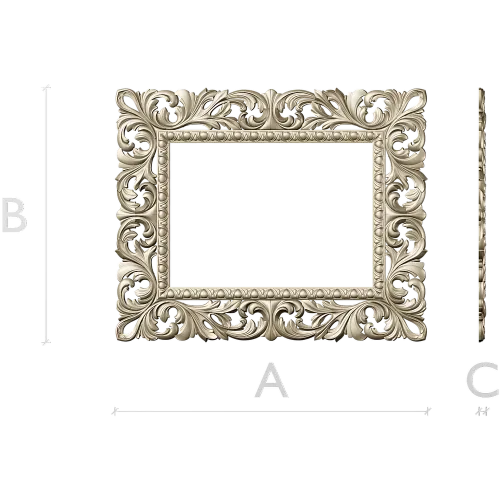 Ornate Acanthus Frame STL for CNC - 3D model for wood carving