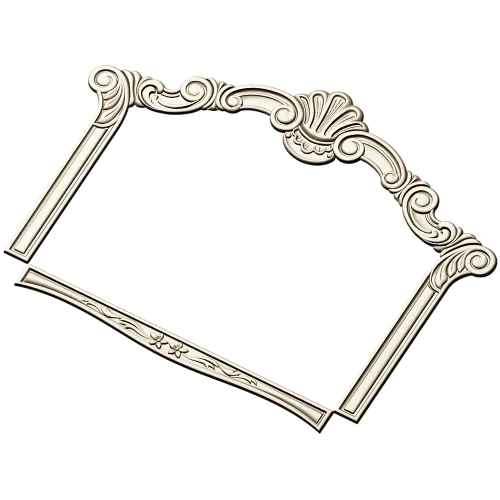 Ornate Shell Crest Frame - STL 3D Model for CNC