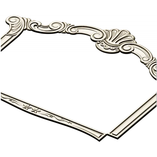 Ornate Shell Crest Frame - STL 3D Model for CNC
