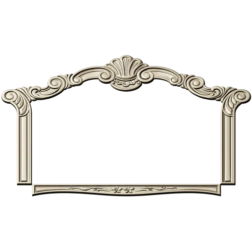 Ornate Shell Crest Frame - STL 3D Model for CNC