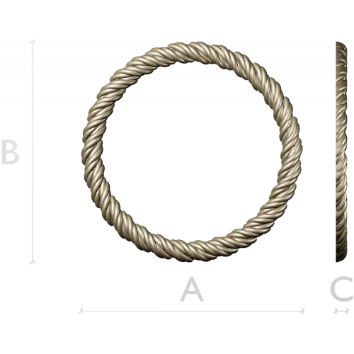 Twisted Rope Round Frame - STL 3D Model for CNC