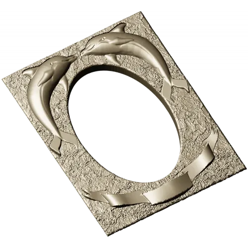 Рамка с дельфинами - 3D модель STL для ЧПУ