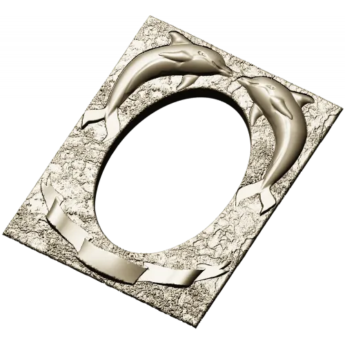 Рамка с дельфинами - 3D модель STL для ЧПУ