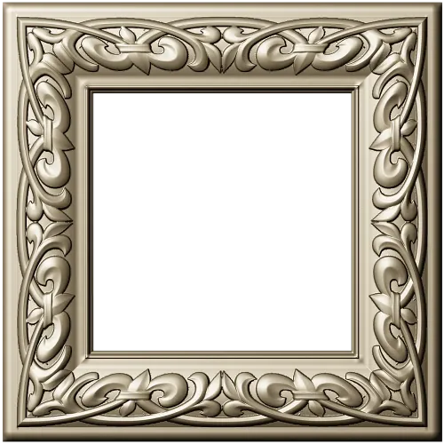 Ornate Square Frame STL for CNC Milling