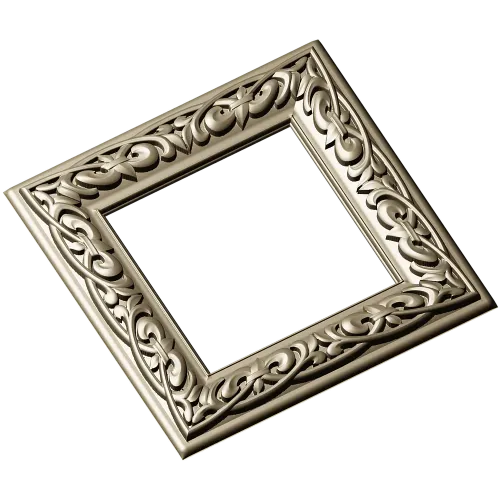 Ornate Square Frame STL for CNC Milling