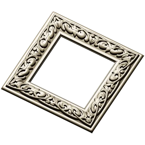 Ornate Square Frame STL for CNC Milling