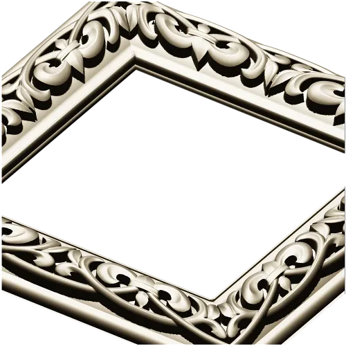 Ornate Square Frame STL for CNC Milling