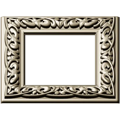 Ornate Square Frame STL for CNC Milling