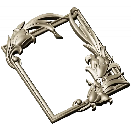 Lily Embrace - decorative frame 3D model STL for CNC