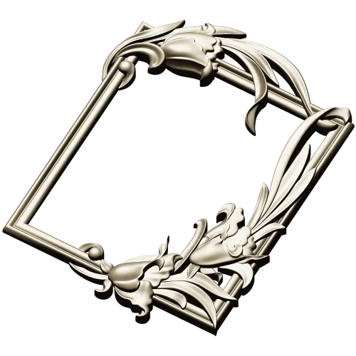 Lily Embrace - decorative frame 3D model STL for CNC