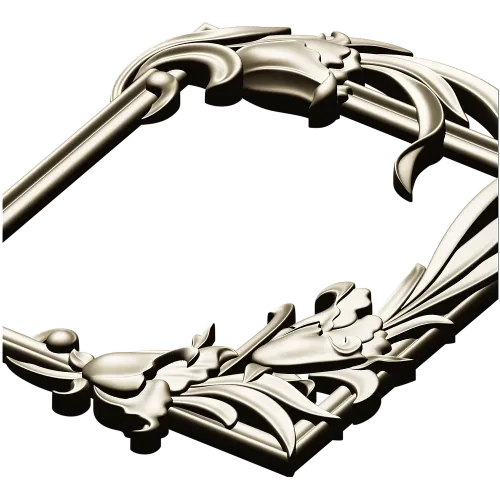 Lily Embrace - decorative frame 3D model STL for CNC
