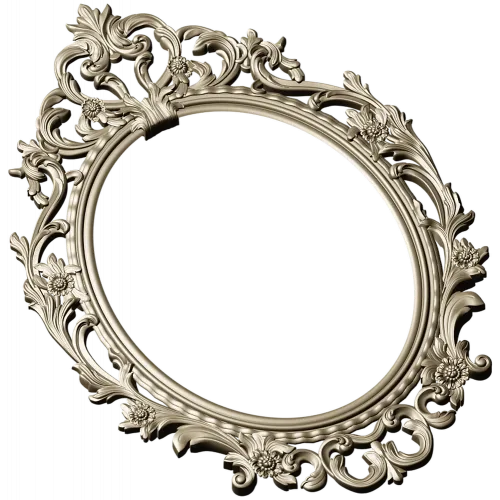 Ornate Oval Rococo Frame STL for CNC