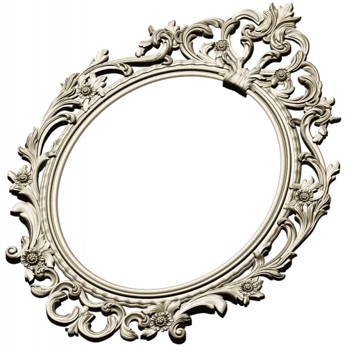 Ornate Oval Rococo Frame STL for CNC