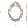 Ornate Oval Rococo Frame STL for CNC