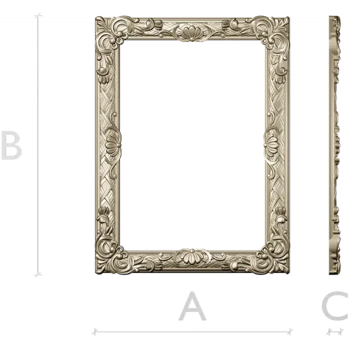 Ornate Baroque Picture Frame STL for CNC