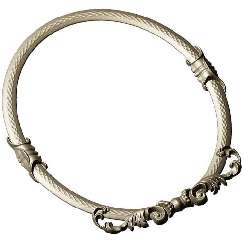 Oval Baroque Rope Frame STL for CNC
