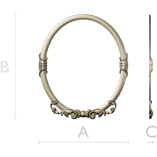 Oval Baroque Rope Frame STL for CNC