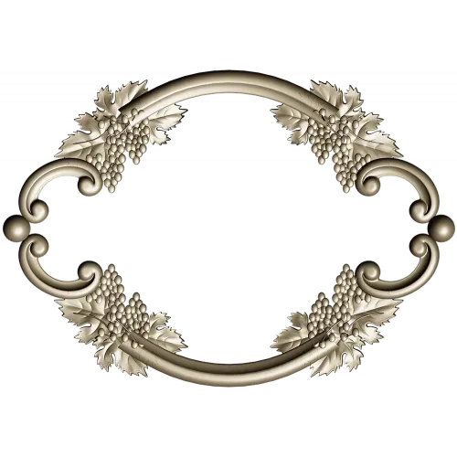 Grapevine Ornamental Oval - STL 3D Model for CNC