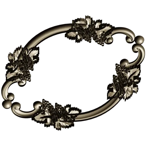 Grapevine Ornamental Oval - STL 3D Model for CNC