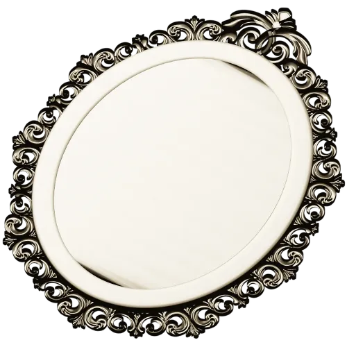 Rococo oval frame stl model for CNC carving
