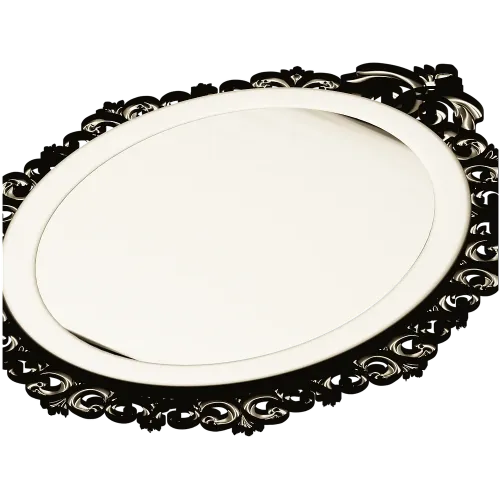 Rococo oval frame stl model for CNC carving
