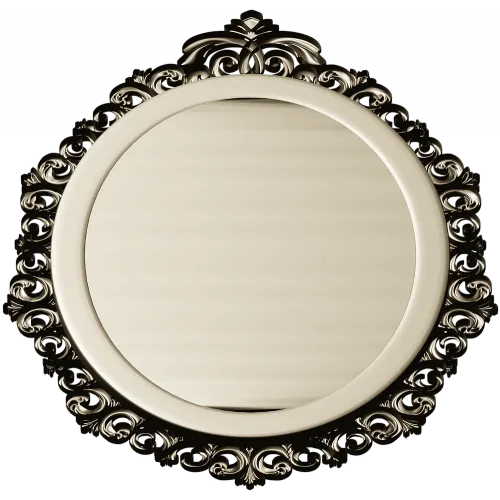 Rococo oval frame stl model for CNC carving