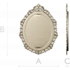 Rococo oval frame stl model for CNC carving