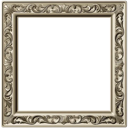 Regal Acanthus Square Frame - STL 3D model for CNC milling