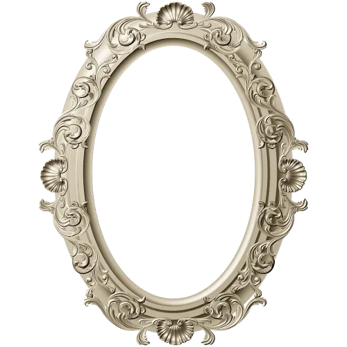 Ornate Oval Frame 3D STL for CNC Milling