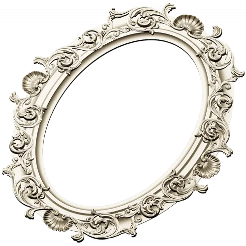 Ornate Oval Frame 3D STL for CNC Milling