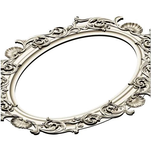 Ornate Oval Frame 3D STL for CNC Milling