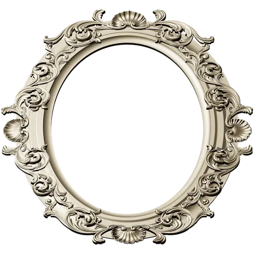 Ornate Oval Frame 3D STL for CNC Milling