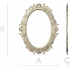 Ornate Oval Frame 3D STL for CNC Milling