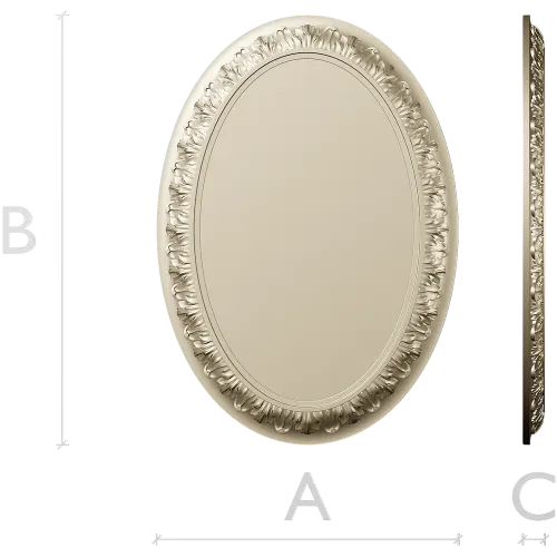 Ornate Oval Frame STL for CNC