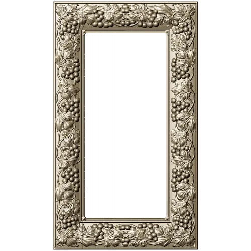 Grapevine Relief Decorative Frame STL for CNC