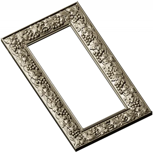 Grapevine Relief Decorative Frame STL for CNC