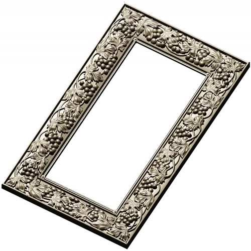 Grapevine Relief Decorative Frame STL for CNC