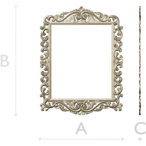 Baroque Acanthus Frame STL for CNC Milling
