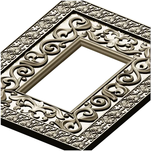 Резная рамка с растительным орнаментом - STL для ЧПУ