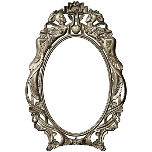 Ornate Rococo Oval Frame STL for CNC
