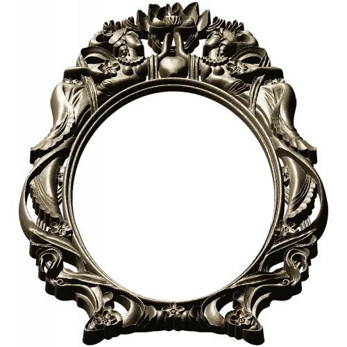 Ornate Rococo Oval Frame STL for CNC