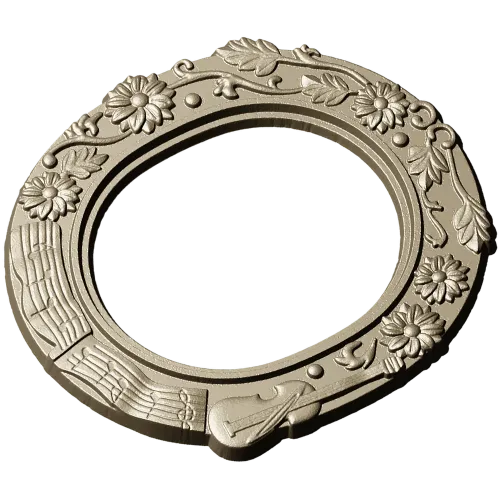 Овальная рамка с музыкальным декором - STL модель для ЧПУ