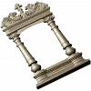 Киотная рамка с крестом и растительным картушем - 3D STL для ЧПУ