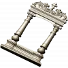 Киотная рамка с крестом и растительным картушем - 3D STL для ЧПУ